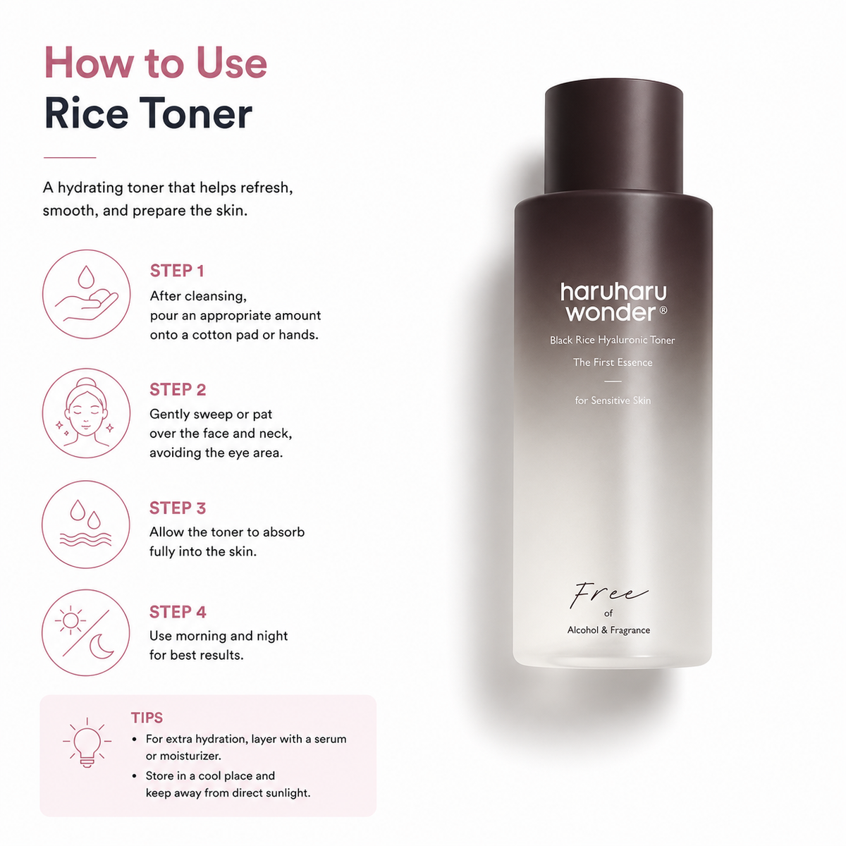 Haruharu Wonder  Black Rice Hyaluronic Toner (Fragrance Free) 150ml
